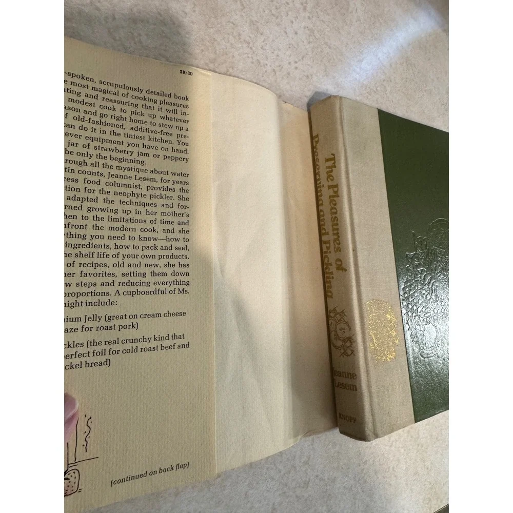 The Pleasures of Preserving and Pickling Jeanne Lesem 1979 Hardcover Cookbook